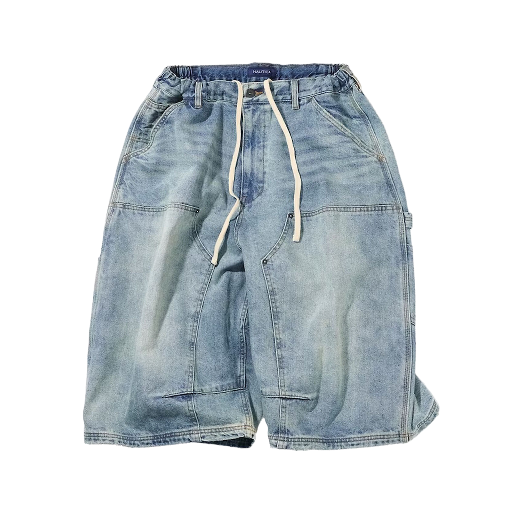 Nautica Japan Super Wide Curve Double Knee Cropped Denim Shorts