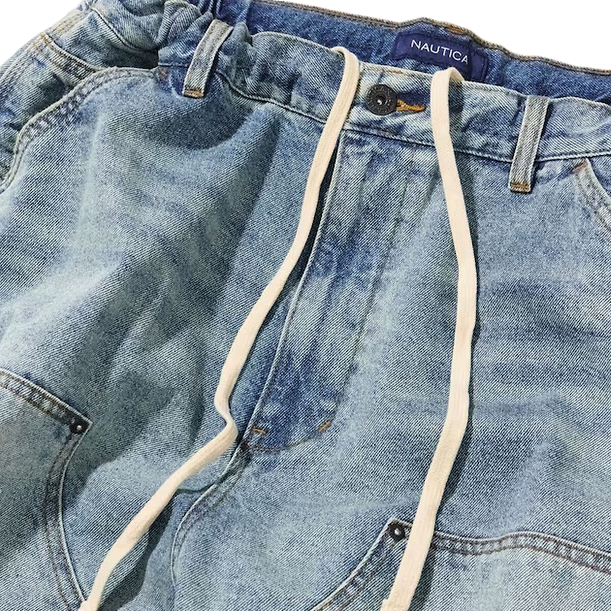 Nautica Japan Super Wide Curve Double Knee Cropped Denim Shorts
