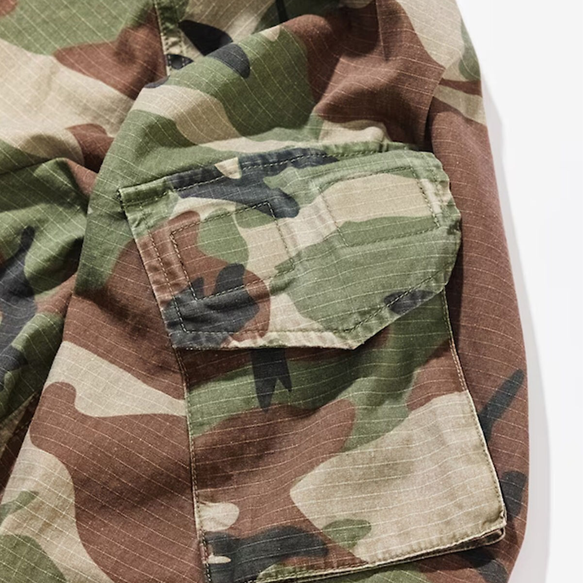 Nautica Japan Ripstop Camo Spindle Jacket Olive