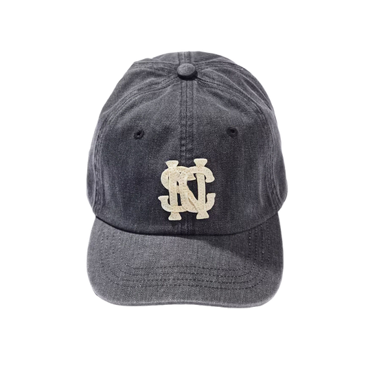Nautica Japan Sailing Club Faded Logo Denim Cap Black