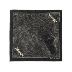 Nanga Parbat Contour Map Bandanna Black