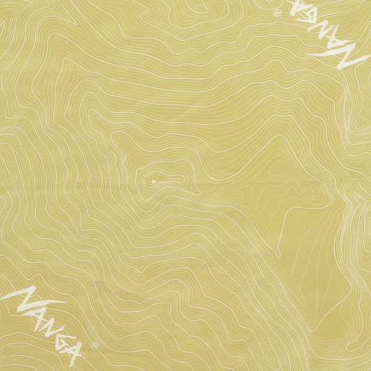 Nanga Parbat Contour Map Bandanna Mustard
