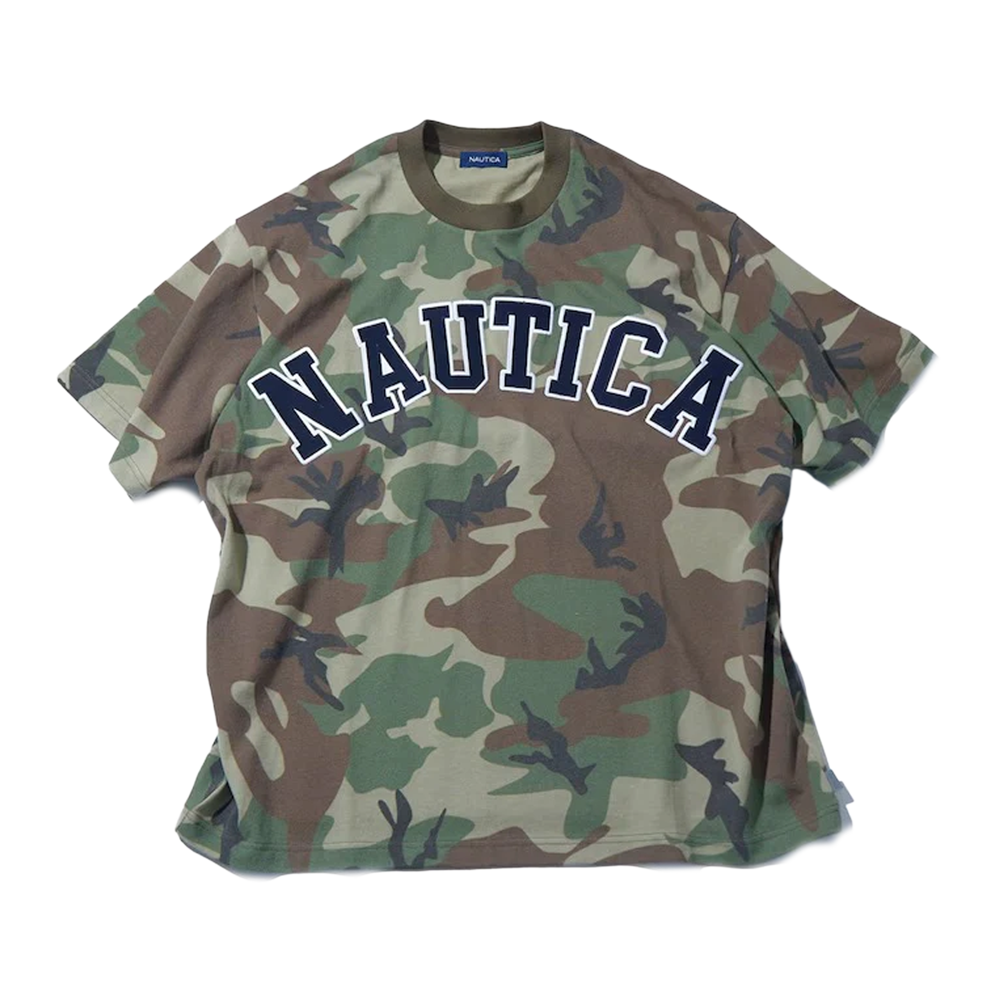 Nautica Japan Arch Logo Camoflouge PT T-Shirt Military Green