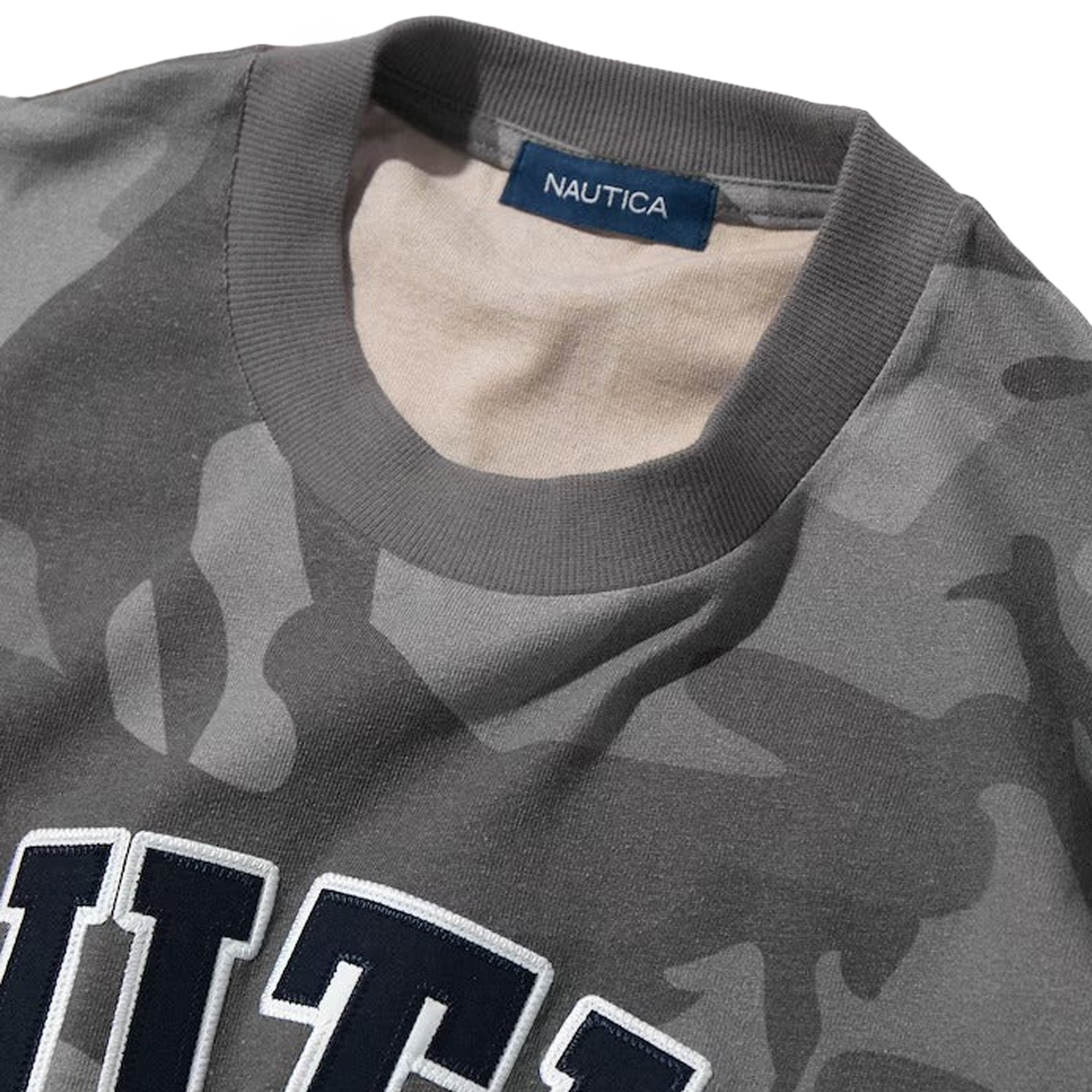 Nautica Japan Arch Logo Camoflouge PT T-Shirt Grey