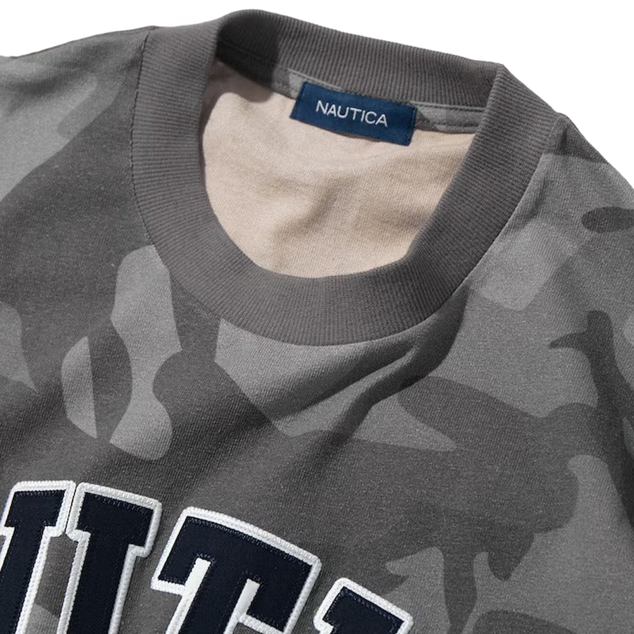Nautica Japan Arch Logo Camoflouge PT T-Shirt Grey
