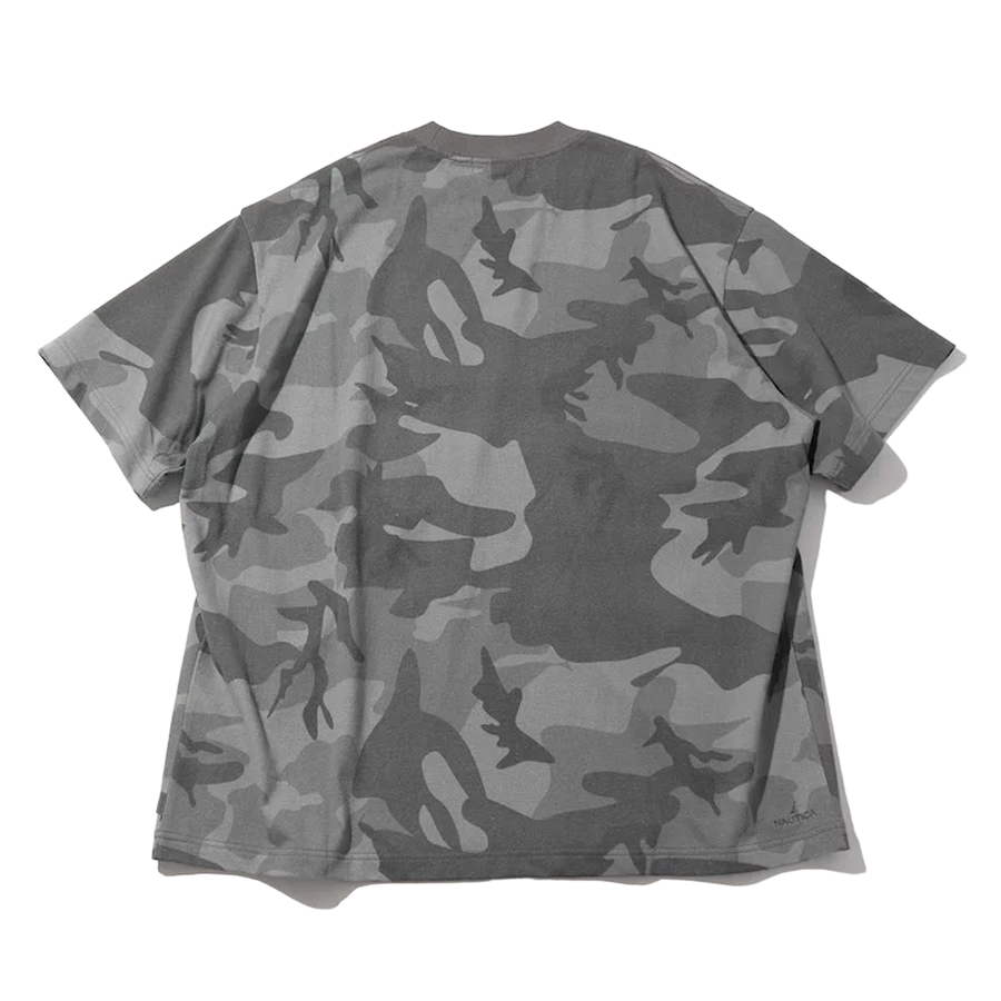 Nautica Japan Arch Logo Camoflouge PT T-Shirt Grey