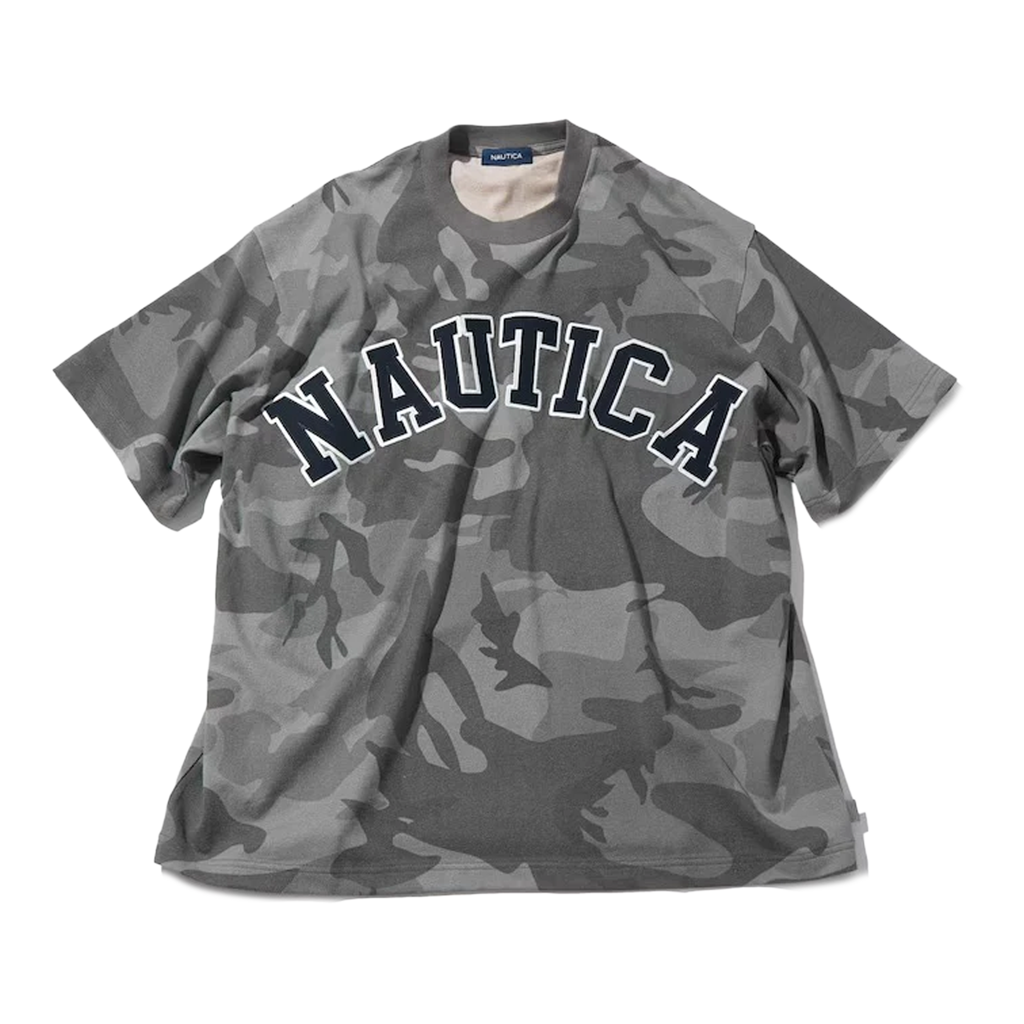 Nautica Japan Arch Logo Camoflouge PT T-Shirt Grey