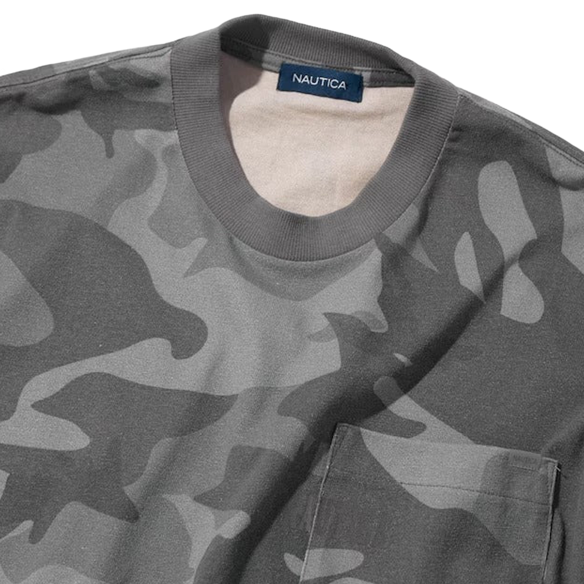 Nautica Japan Camoflouge PT Pocket T-Shirt Grey