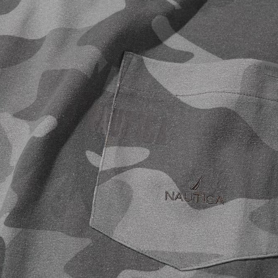 Nautica Japan Camoflouge PT Pocket T-Shirt Grey