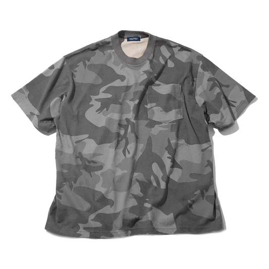 Nautica Japan Camoflouge PT Pocket T-Shirt Grey