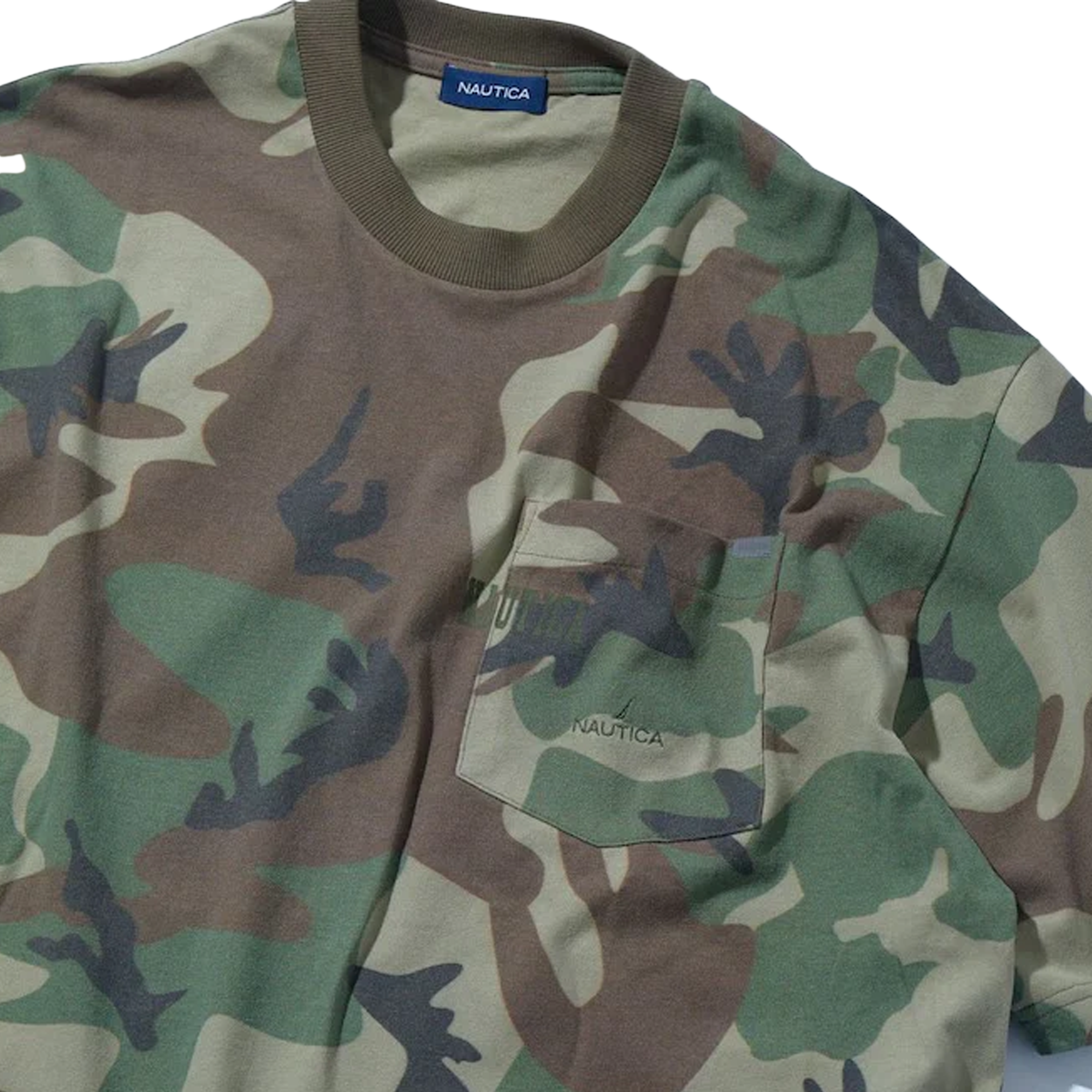 Nautica Japan Camoflouge PT Pocket T-Shirt Military Green