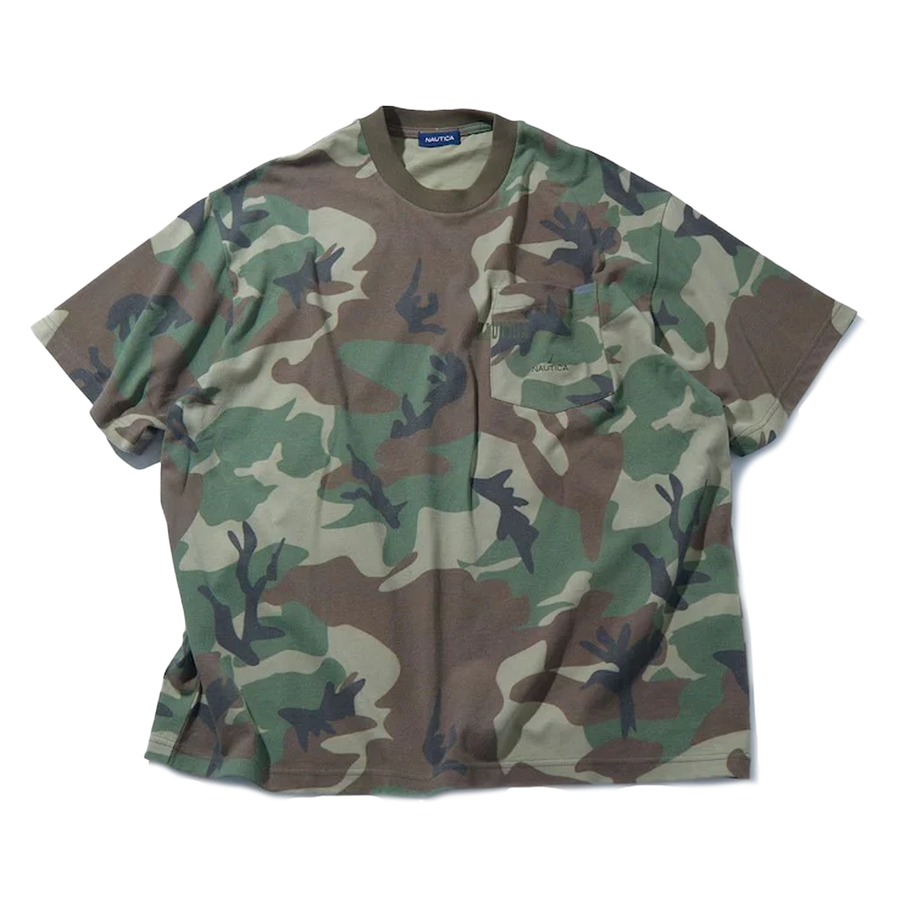 Nautica Japan Camoflouge PT Pocket T-Shirt Military Green