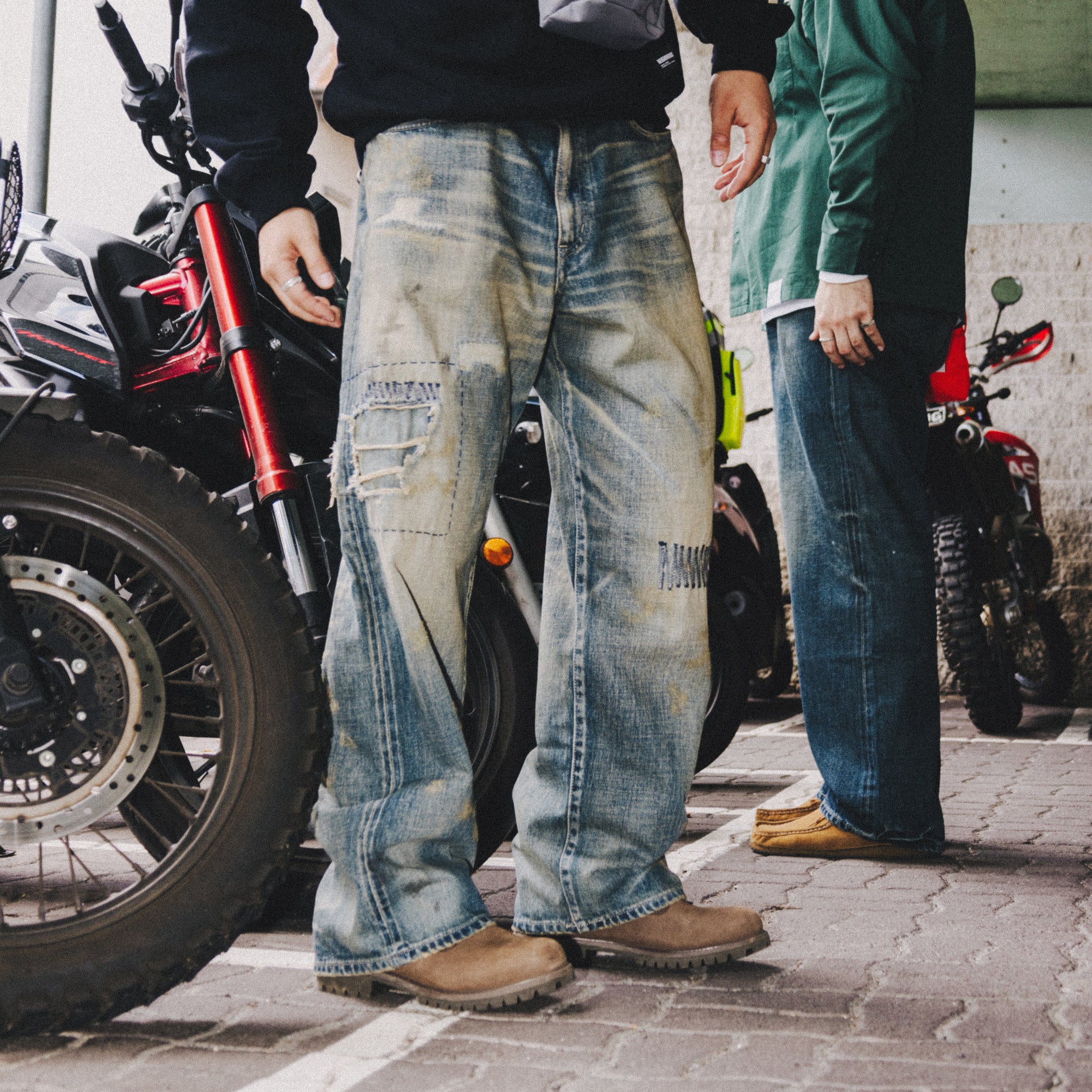 Neighborhood Savage Denim Dp Wide Pants Indigo