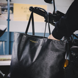 Neighborhood Coated Tote Bag Black  251TQNH-CG01