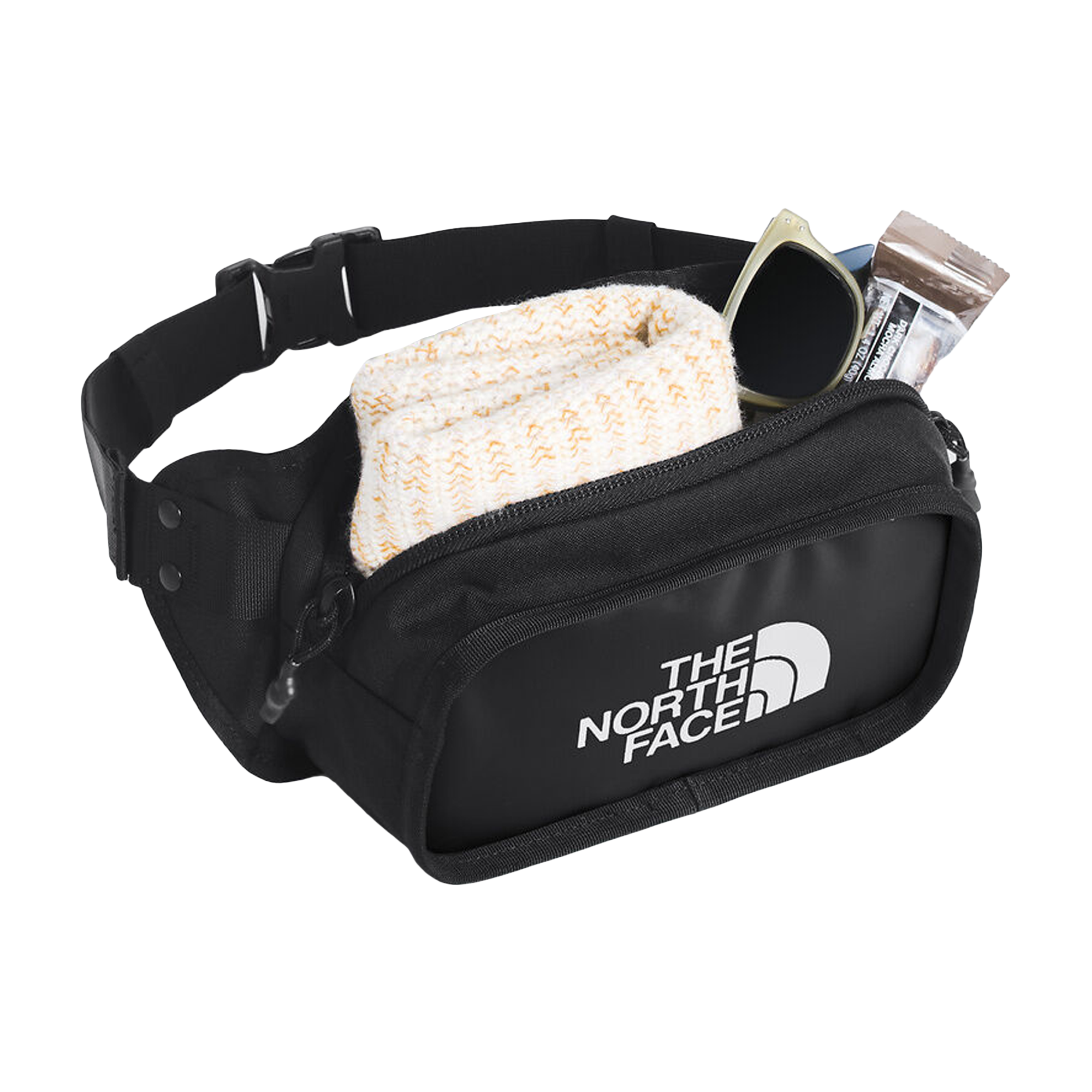 Black north outlet face fanny pack