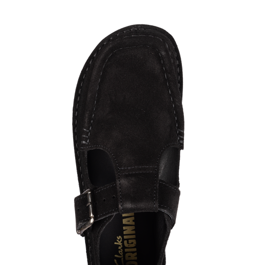 Clarks Originals Women's Nomad T Bar Black Suede