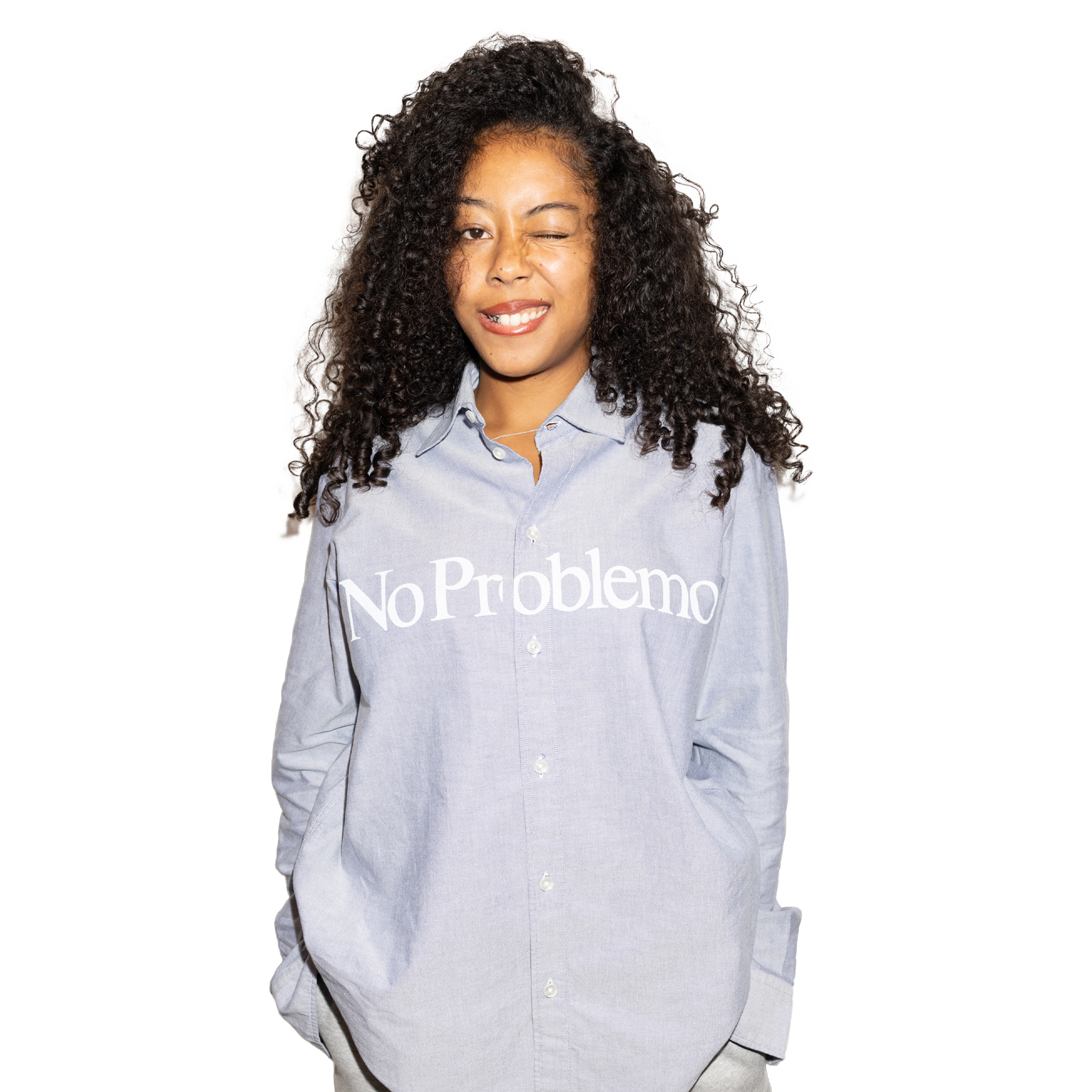 No Problemo Oxford L/S Shirt Blue