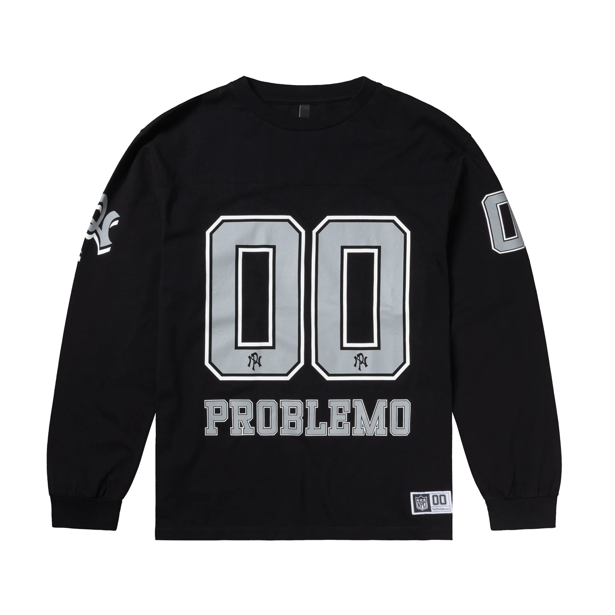 No Problemo NP00 Sports Cotton Long Sleeve Jersey Black