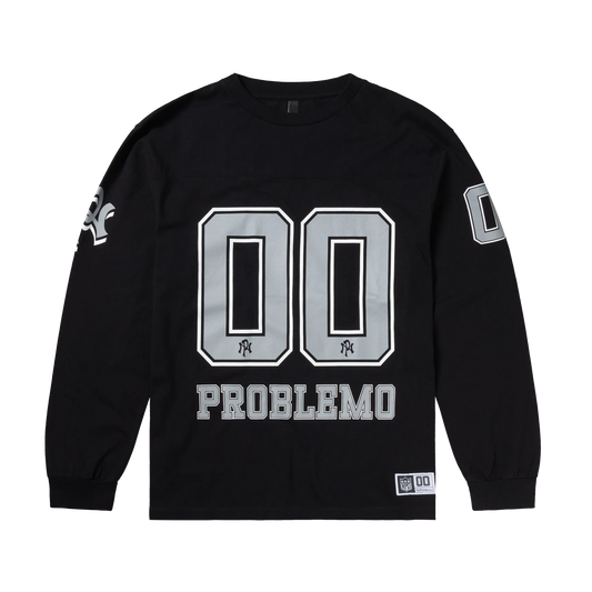 No Problemo NP00 Sports Cotton Long Sleeve Jersey Black