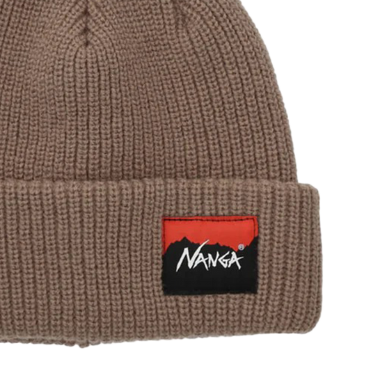 Nanga Box Logo Bulky Beanie Beige