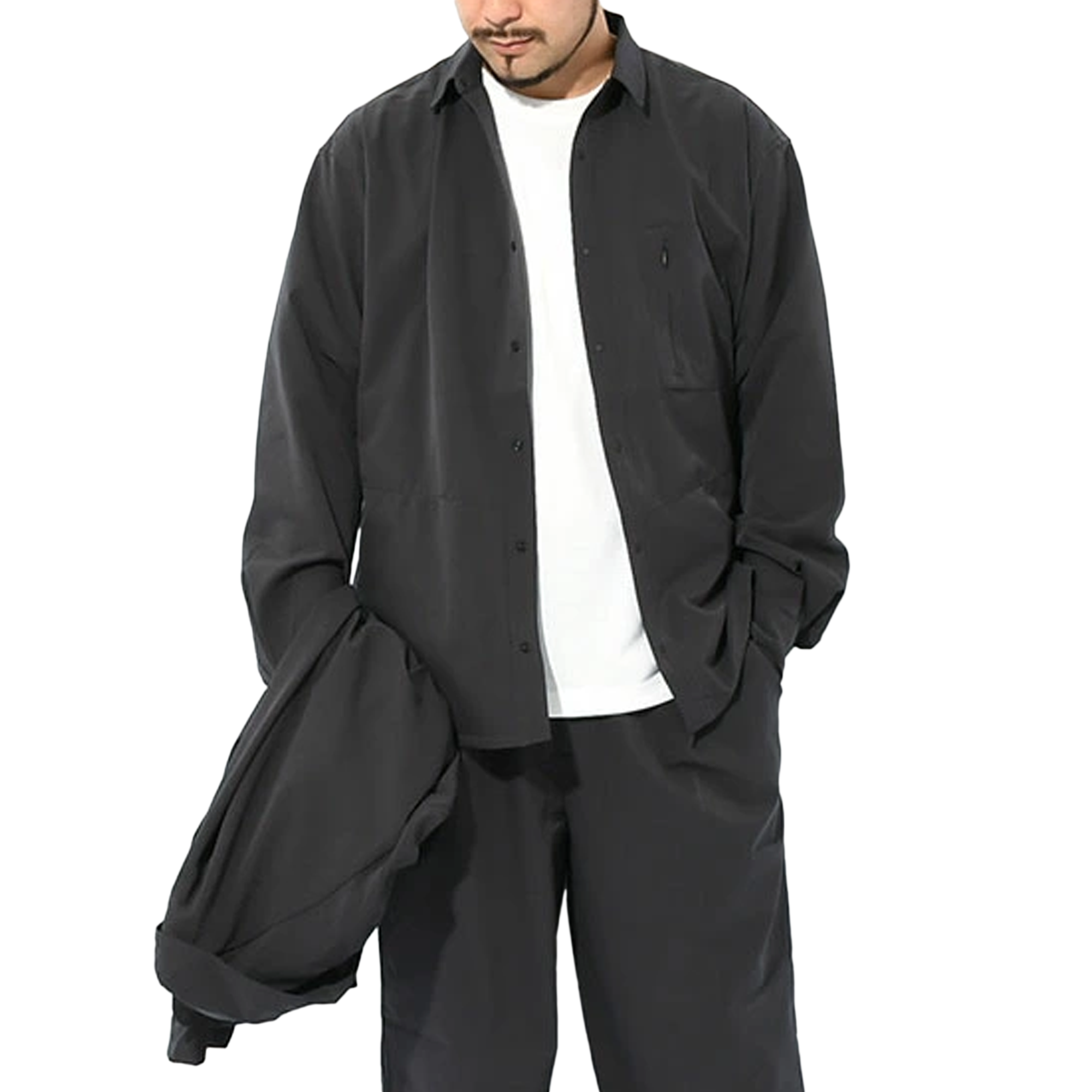 Nanga Dotair Comfy Long Sleeve Shirt Black NW2411-1E905-A