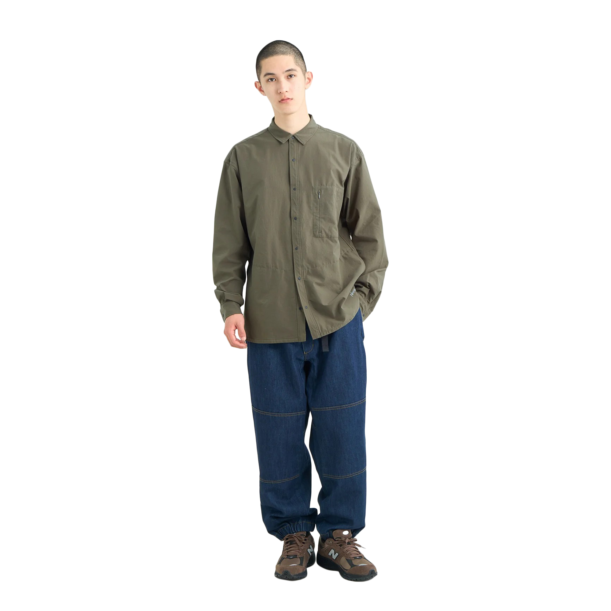 Nanga Dotair Comfy Long Sleeve Shirt Khaki