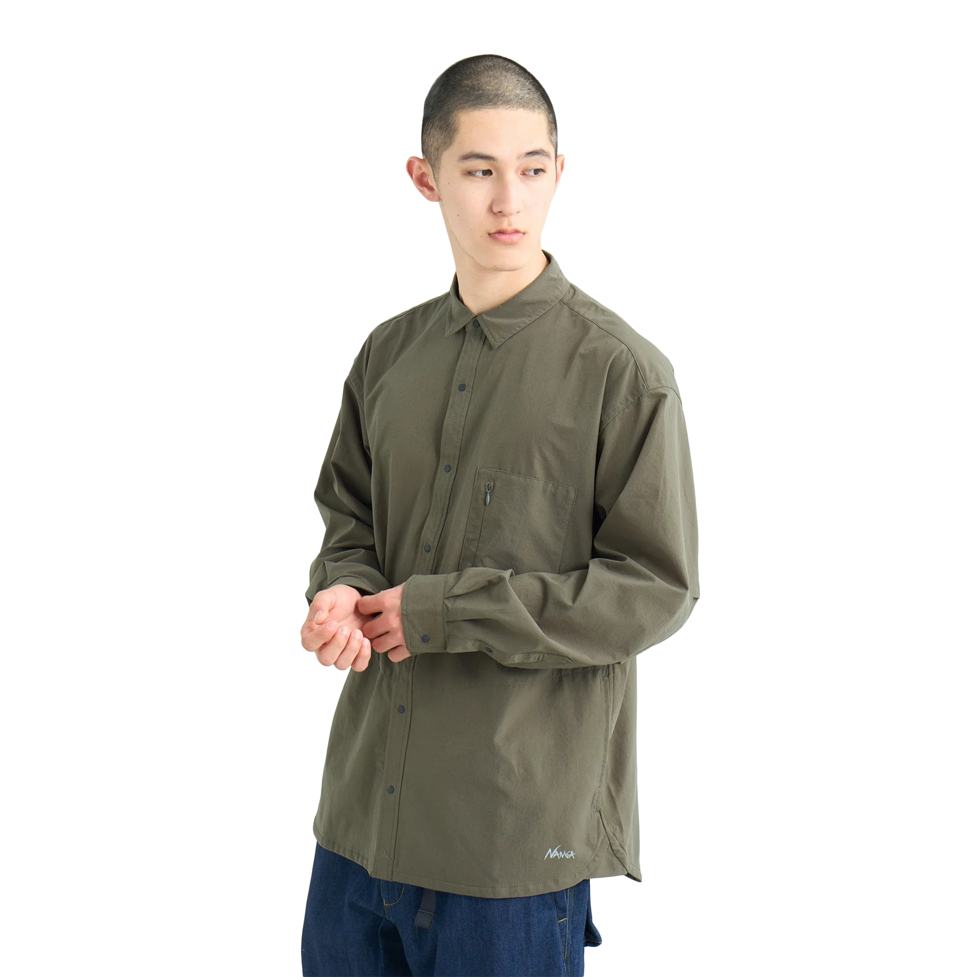 Nanga Dotair Comfy Long Sleeve Shirt Khaki