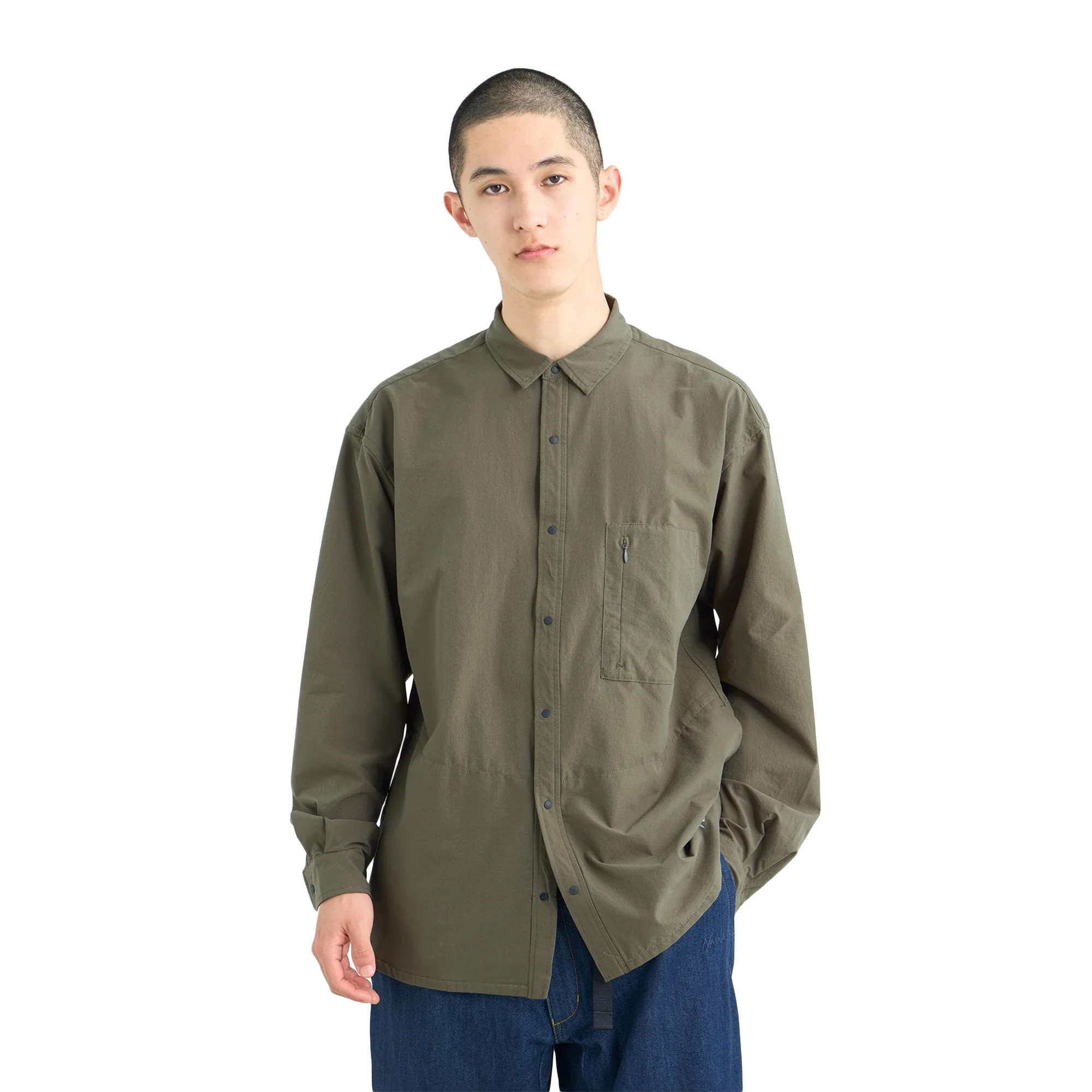 Nanga Dotair Comfy Long Sleeve Shirt Khaki
