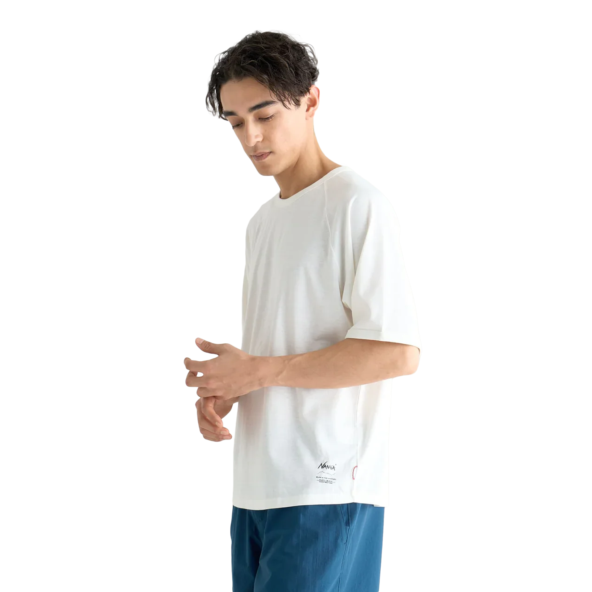 Nanga Dry Mix Raglan Sleeve T-Shirt White