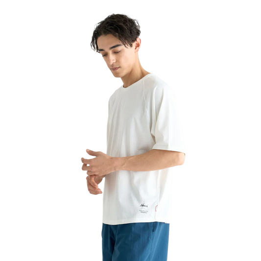 Nanga Dry Mix Raglan Sleeve T-Shirt White