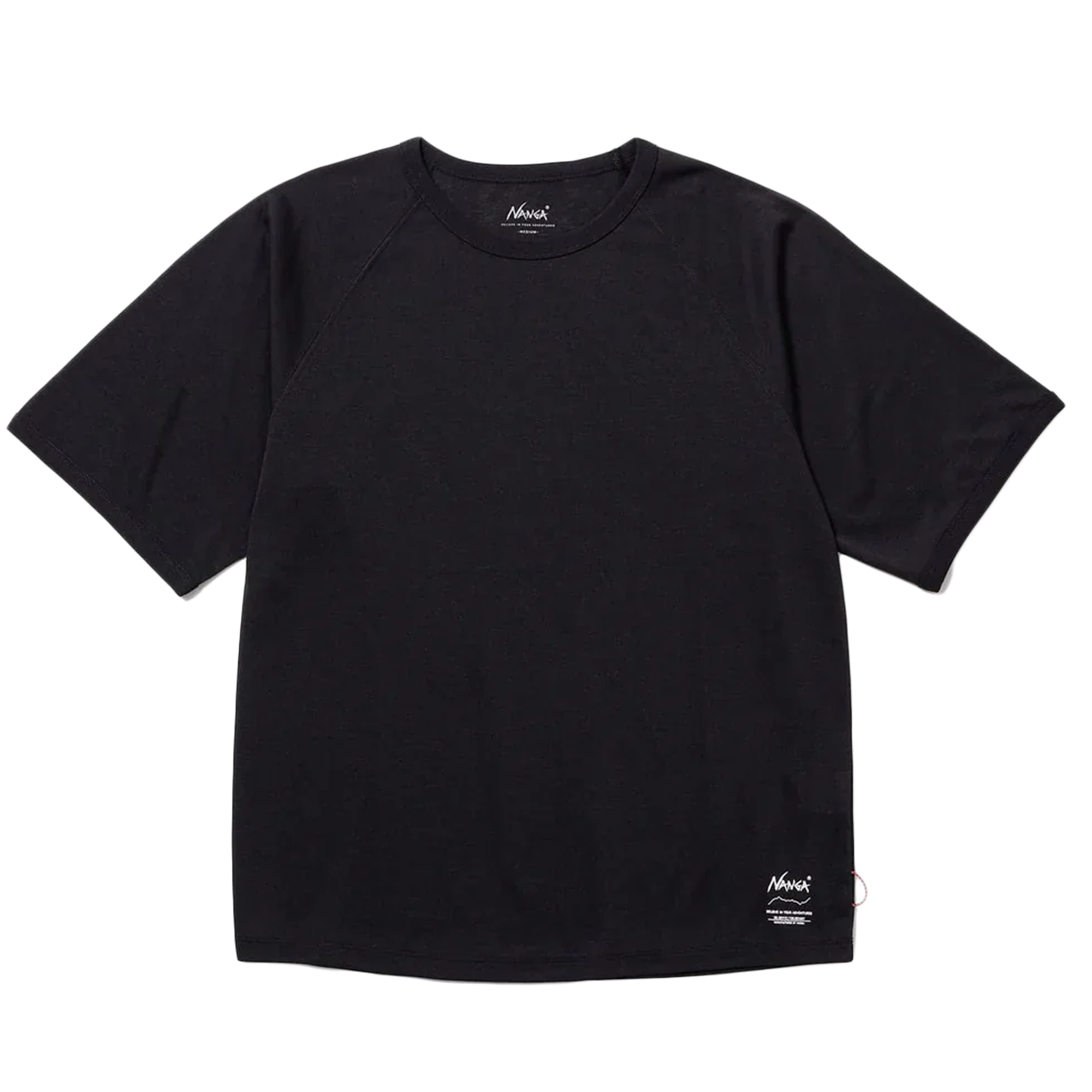 Nanga Dry Mix Raglan Sleeve T-Shirt Black