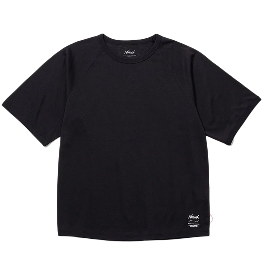 Nanga Dry Mix Raglan Sleeve T-Shirt Black