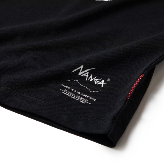 Nanga Dry Mix Raglan Sleeve T-Shirt Black