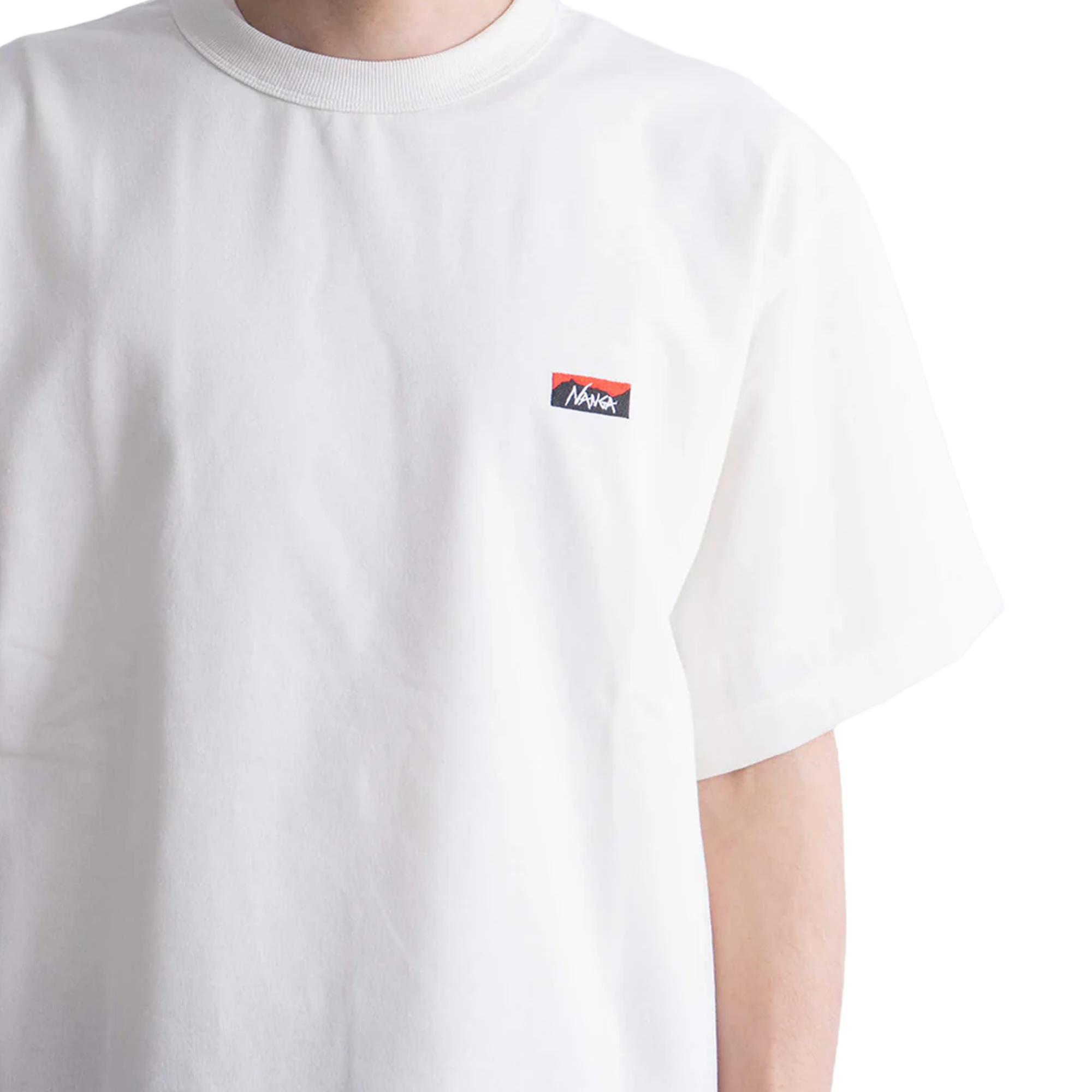 Nanga Eco Hybrid Box Logo Embroidery T-Shirt White NW2411-1G804-A