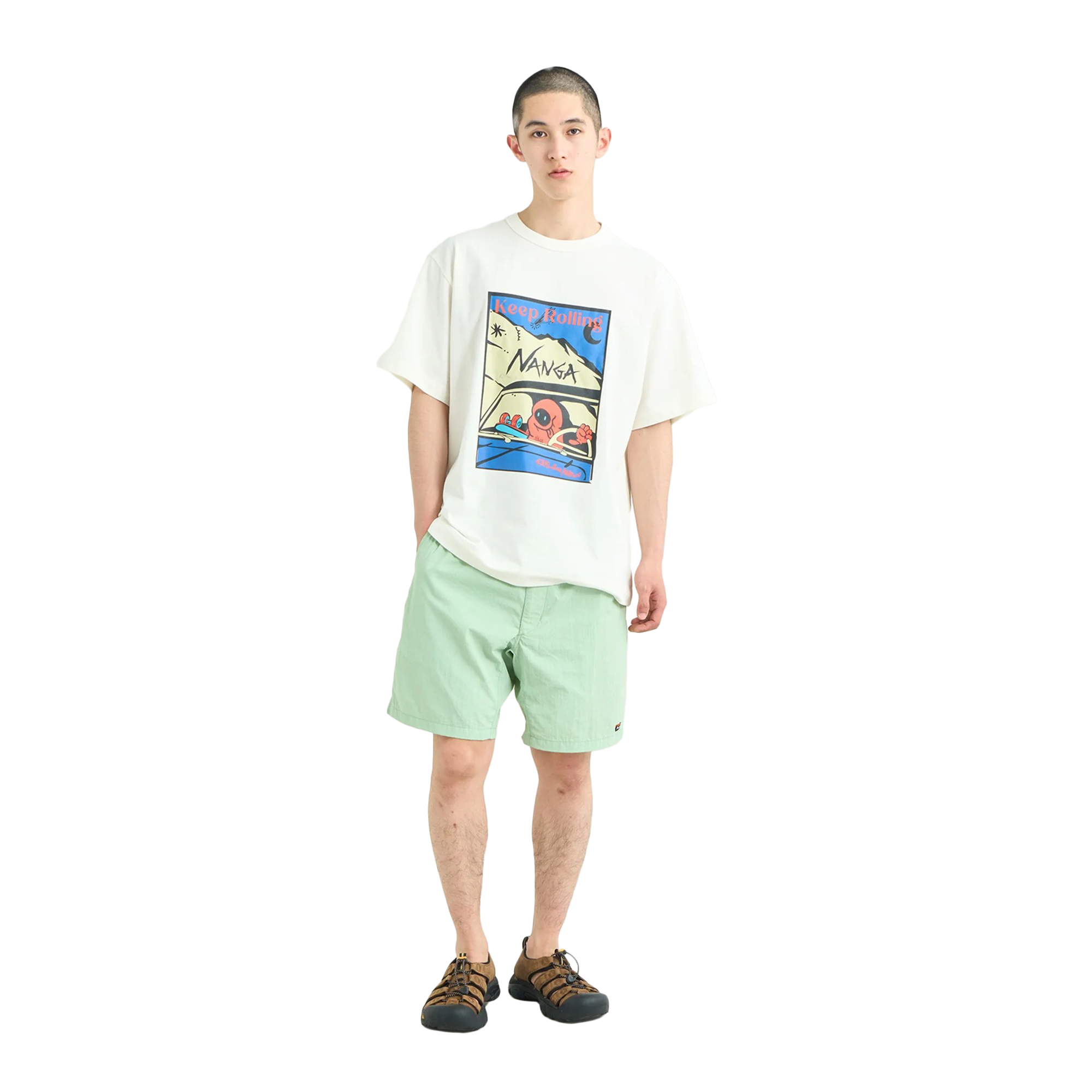Nanga Eco Hybrid Keep Rolling T-Shirt White