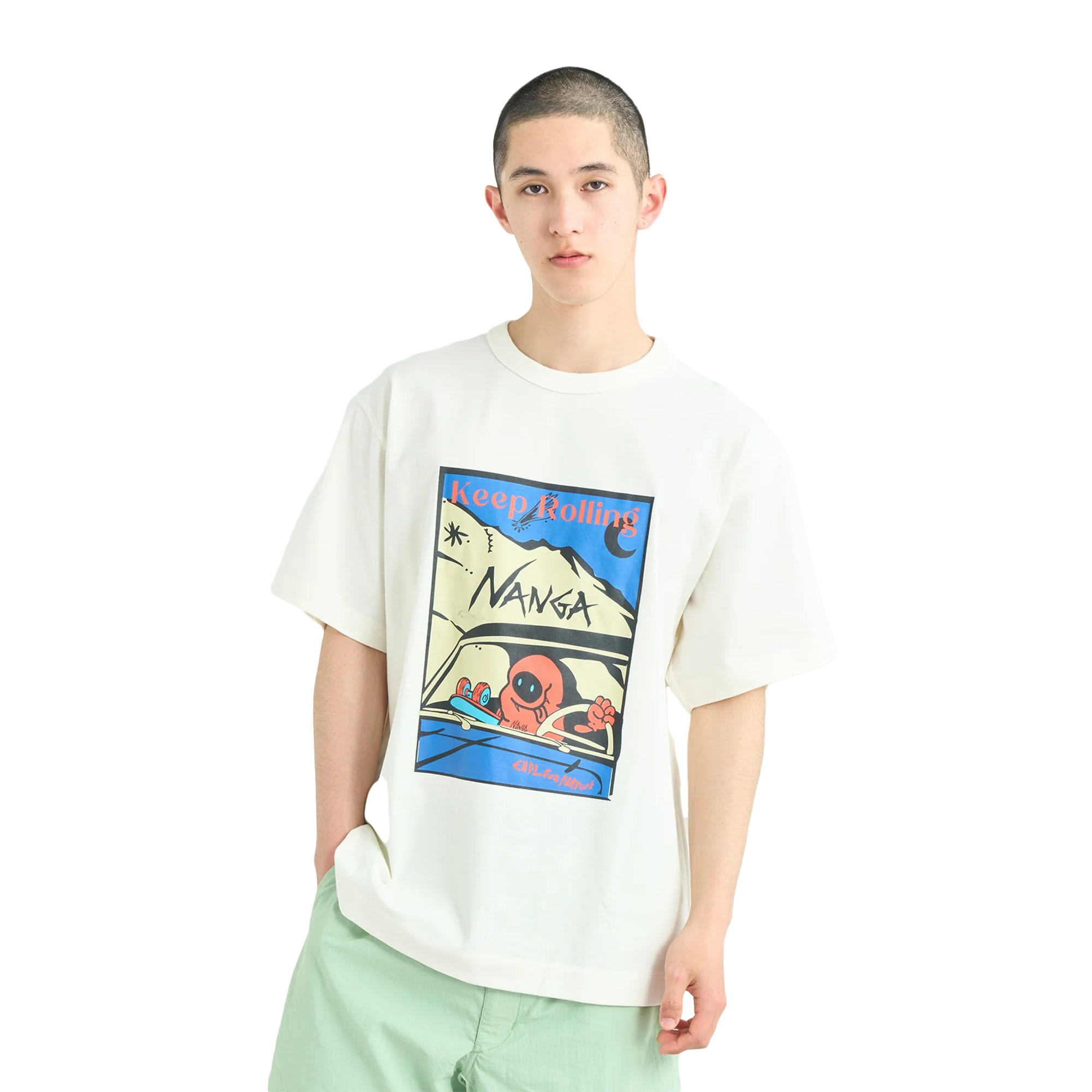 Nanga Eco Hybrid Keep Rolling T-Shirt White