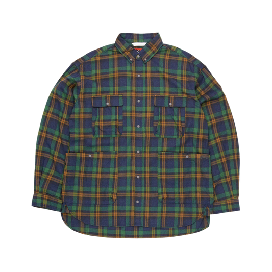 Nanga Fade Tartan Check Camp Shirt Yellow