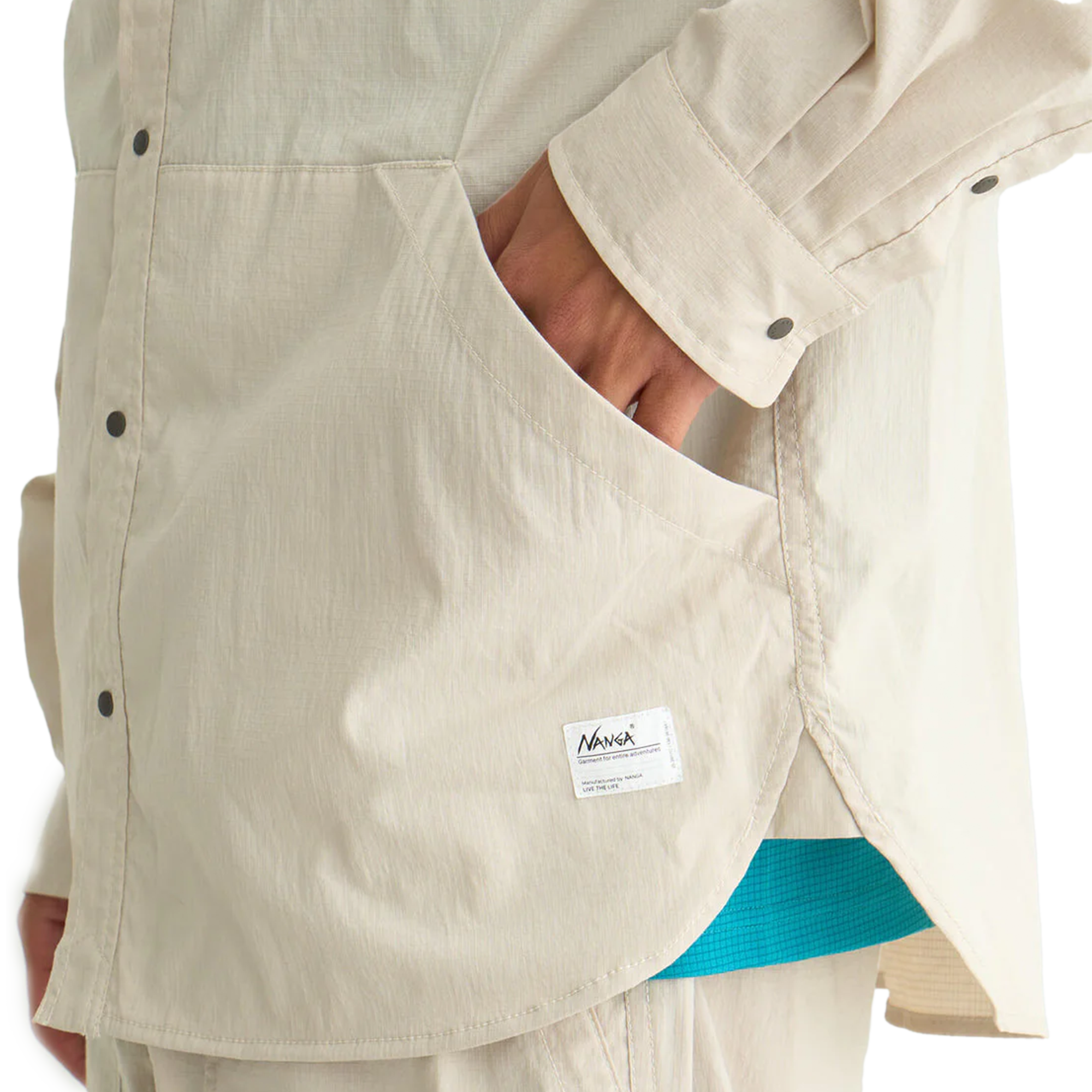 Nanga Hinoc Ripstop UT Shirt Light Grey