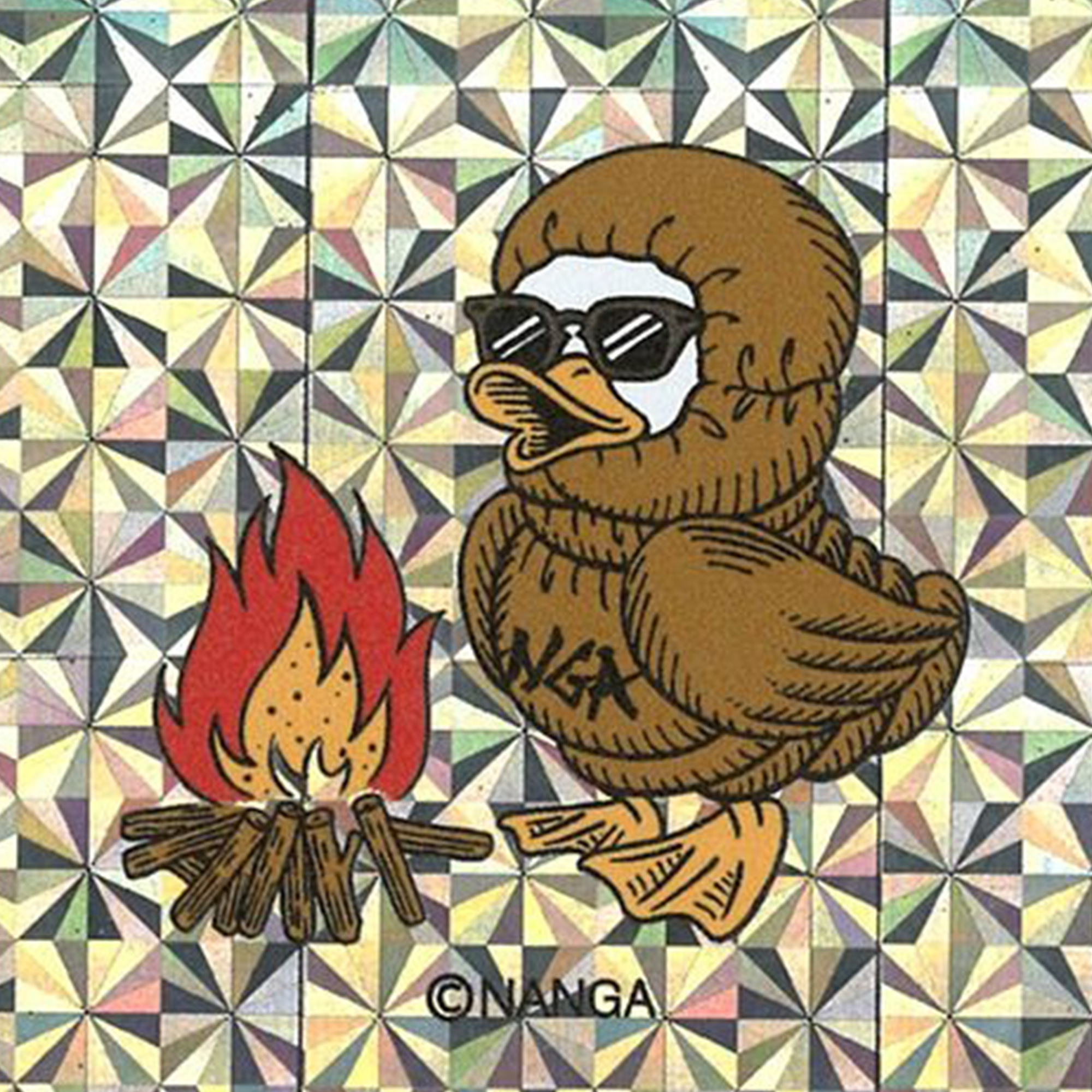 Nanga Holographic Gaaacy Square Sticker Takibi