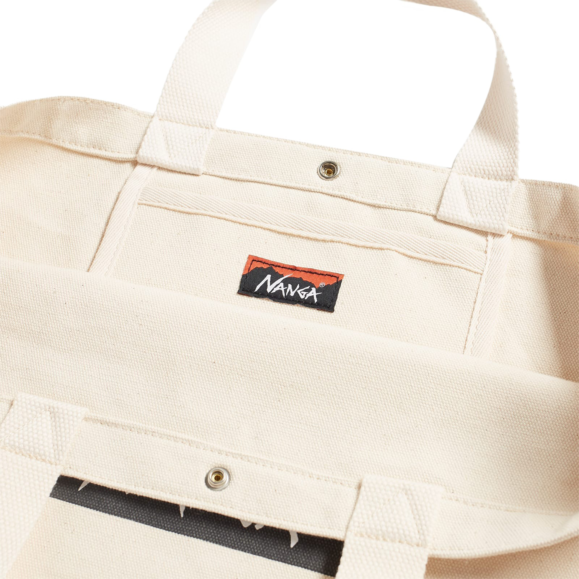 Nanga Logo 2-Way Canvas Tote Bag Natural