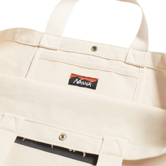 Nanga Logo 2-Way Canvas Tote Bag Natural