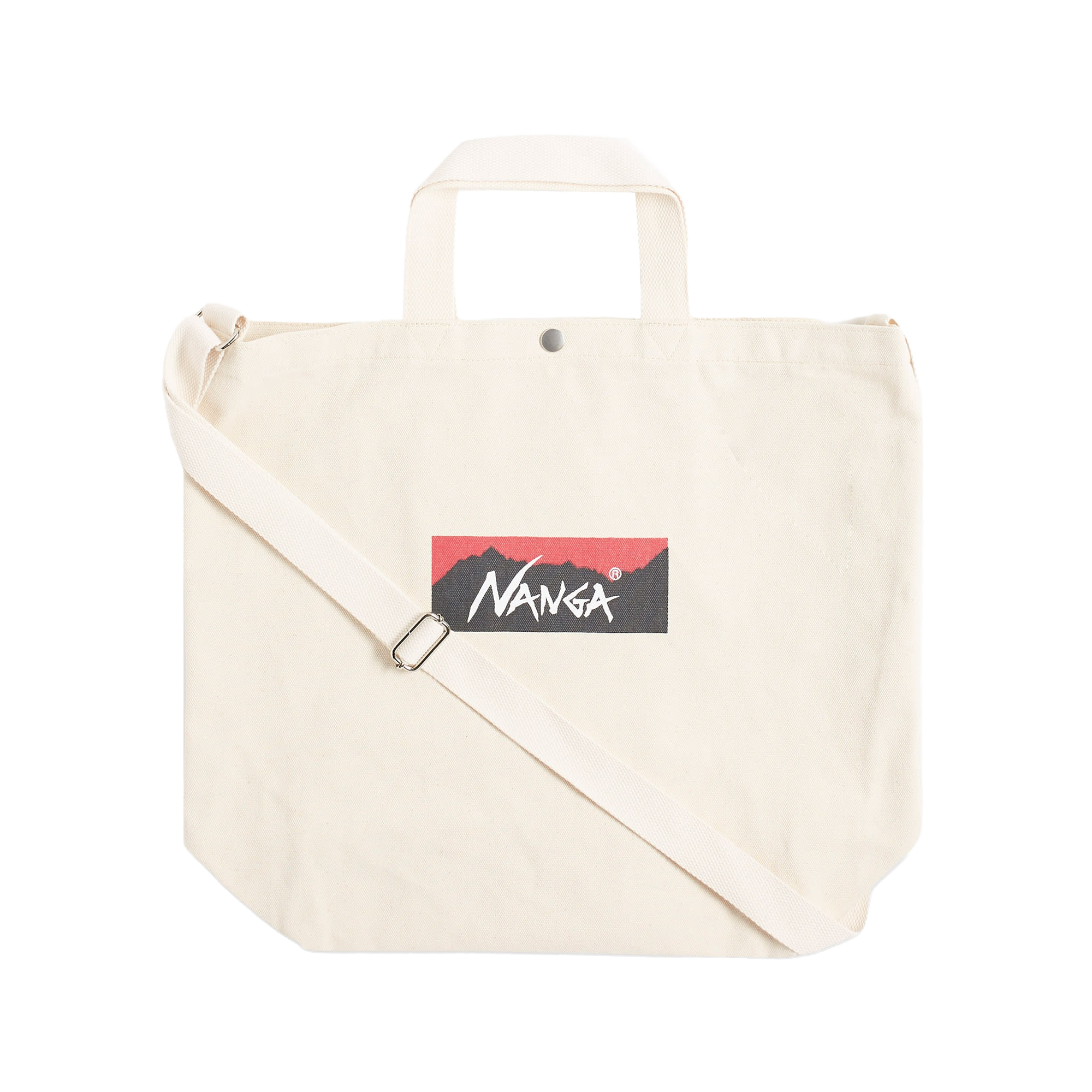 Nanga Logo 2-Way Canvas Tote Bag Natural