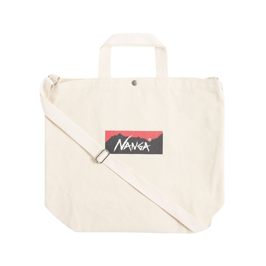 Nanga Logo 2-Way Canvas Tote Bag Natural