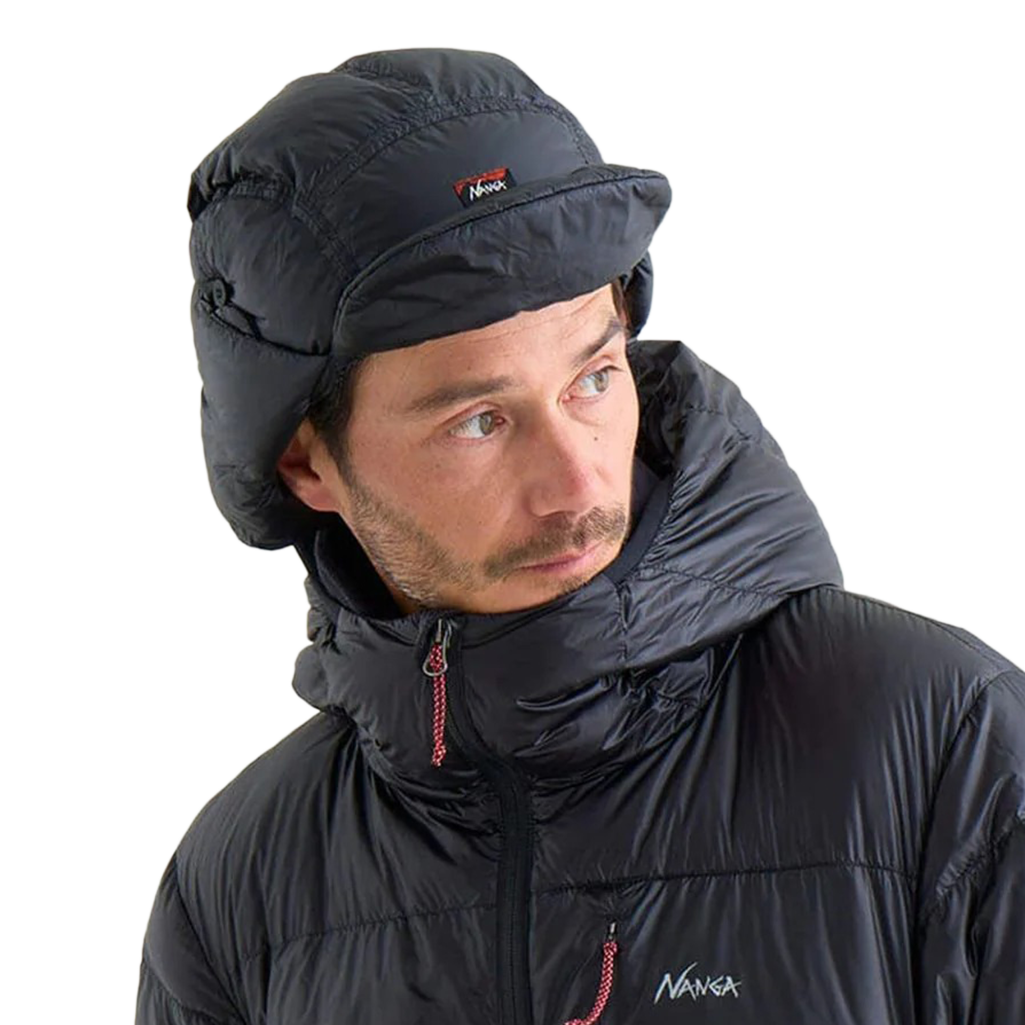 Nanga Mountain Lodge Down Ear Flap Cap Orange