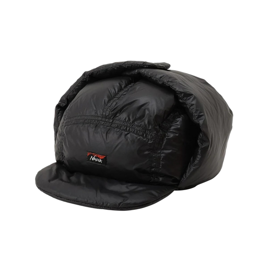 Nanga Mountain Lodge Down Ear Flap Cap Black