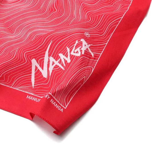 Nanga Parbat Contour Map Bandanna Red
