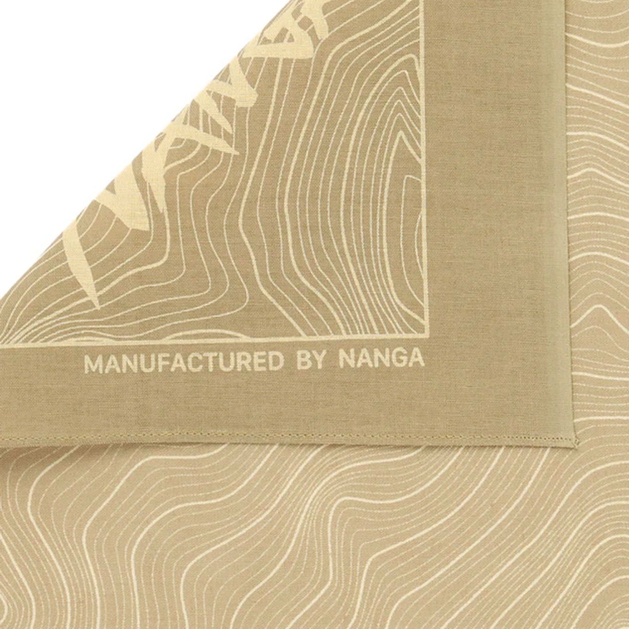 Nanga Parbat Contour Map Bandanna Beige