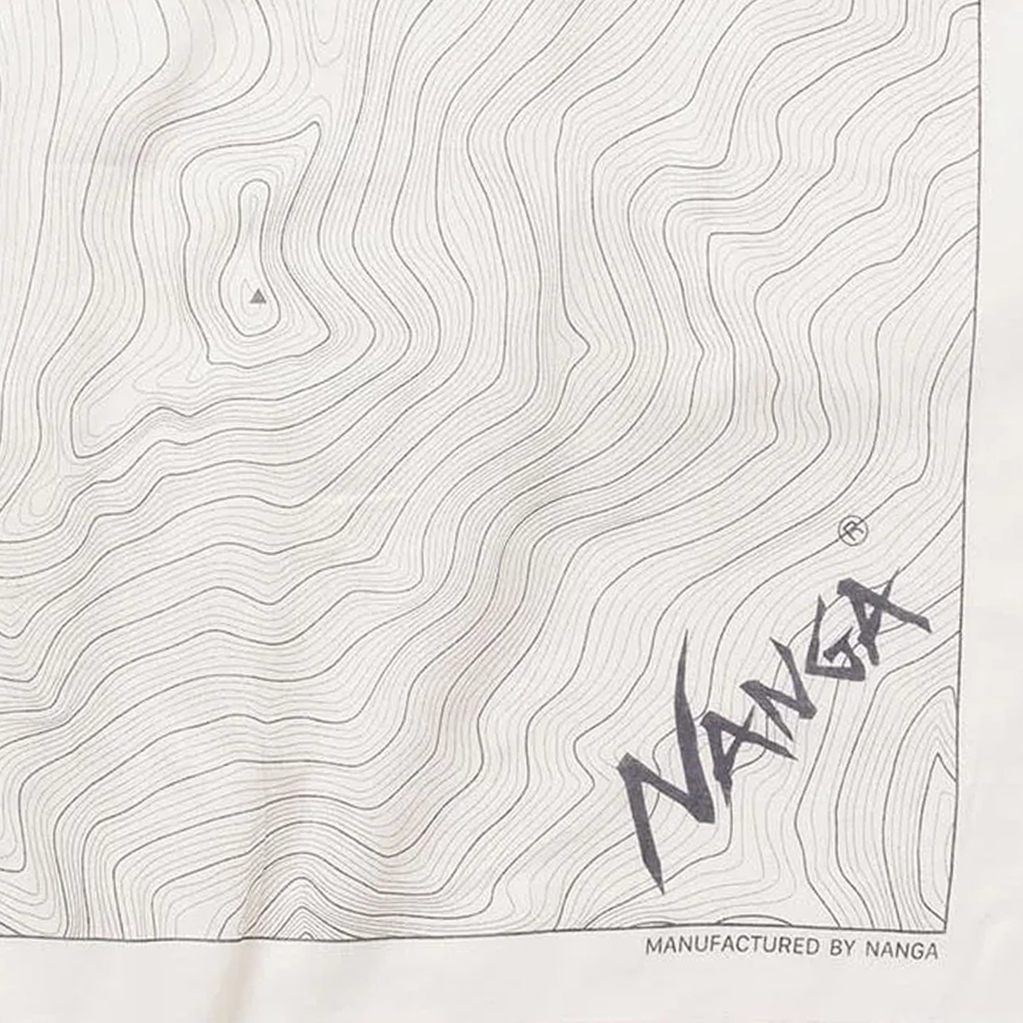 Nanga Parbat Contour Map Bandanna Ivory