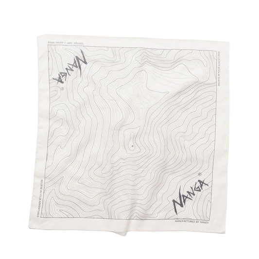 Nanga Parbat Contour Map Bandanna Ivory