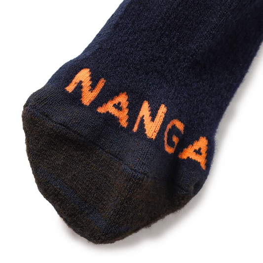 Nanga Wool Pile Compression Crew Socks Navy